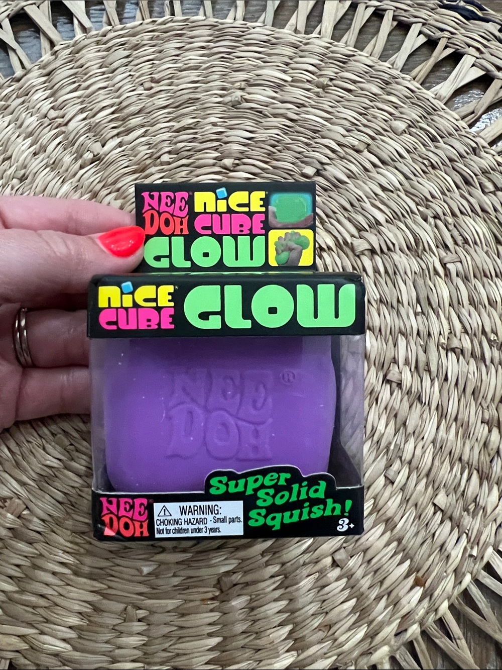 Nice Cube Glow Squish Toy - Purple